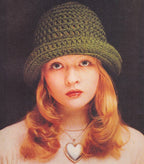 Womans Crochet Cloche Hat Rolled Brim ~ Chunky Bulky 12 Ply Wool Knitting Crochet Pattern pdf Download