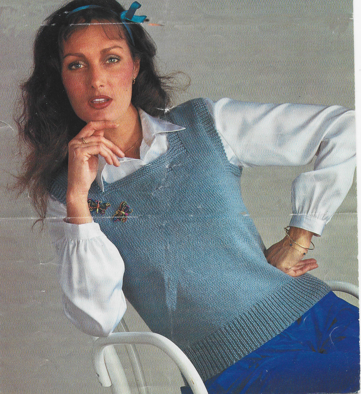 Easy Beginner Womens Square Neck Top Sleeveless Sweater Jumper Vest Slipover 30"-38" DK 8 Ply Wool Knitting Pattern PDF download