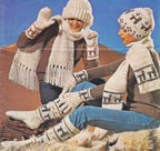 Woman's Caps Mitts Gloves Socks & Scarves in Aran 10 Ply Worsted wool- Knitting Pattern download PDF 2 styles to knit