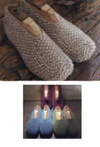 Easy Knit Chunky Slippers Knitting Pattern  Knitted on two Needles Chunky Bulky wool Knitting pattern slipper socks