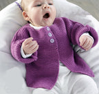 Beginner Baby Cardigan Knitting Pattern – Garter Stitch, DK Yarn (PDF Download)