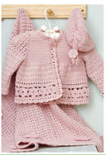 Baby Crochet Cardigan Jacket Hat & baby blanket Crochet Pattern dk 8ply - Download PDF 0-18 m