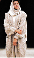 Womans Bobble and Diamond Edge to edge long raglan Coat with Pocket, Chunky Bulky wool- fits 36-42 chest Knitting Pattern PDF Download