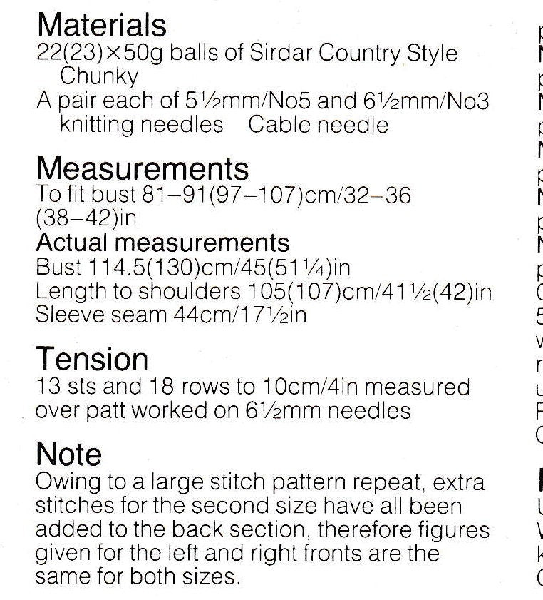 Womans Bobble and Diamond Edge to edge long raglan Coat with Pocket, Chunky Bulky wool- fits 36-42 chest Knitting Pattern PDF Download