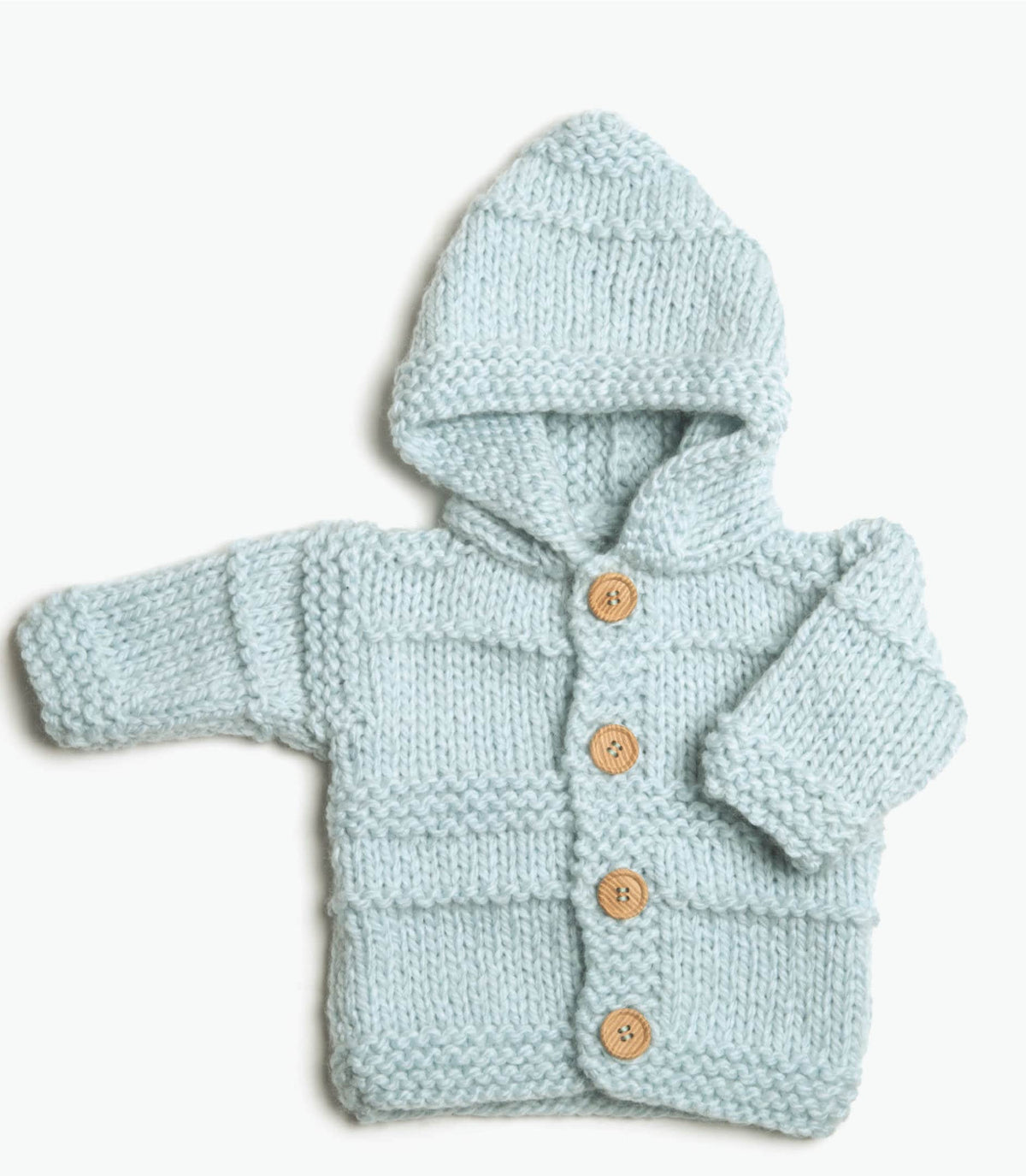 Baby Very Easy Hooded Jacket for a Boy- Girl- Knitting Pattern - Chunky ~ Bulky wool )  Knitting pattern- Fits Birth- 6 Months- Download PDF