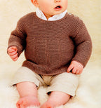 Baby Boy's Gansey style V neck sweater- Round Neck & Blanket, 0-6, 6-12M, 1-2y, 2-3y DK 8 PLy Knitting Pattern Download PDF
