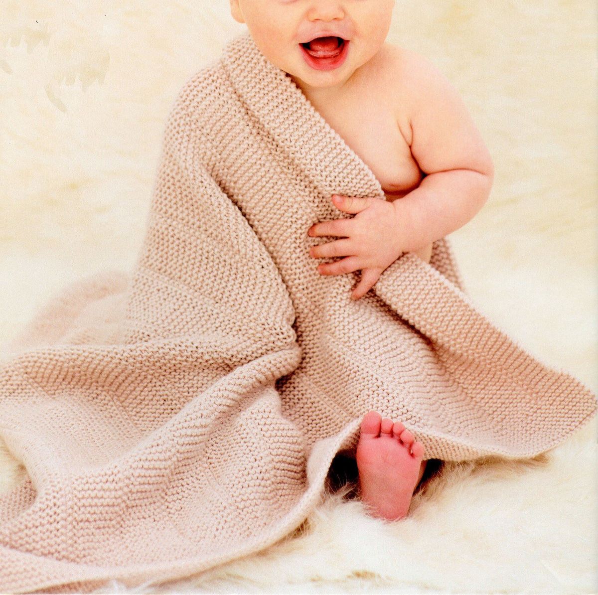 Baby Boy's Gansey style V neck sweater- Round Neck & Blanket, 0-6, 6-12M, 1-2y, 2-3y DK 8 PLy Knitting Pattern Download PDF