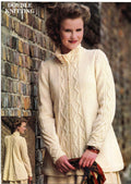 Ladies Womans Cable Swing Coat Jacket ~ Knitting Pattern 32" -42" ~ DK 8 Ply Knitting Pattern PDF Instant Download