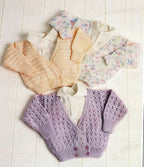 Baby Boy- Girl  Cross over Cardigans V Neck- 3 Styles Knitting Pattern -DK-8ply(Light Worsted weight) instant Download PDF -  16"up to 24"