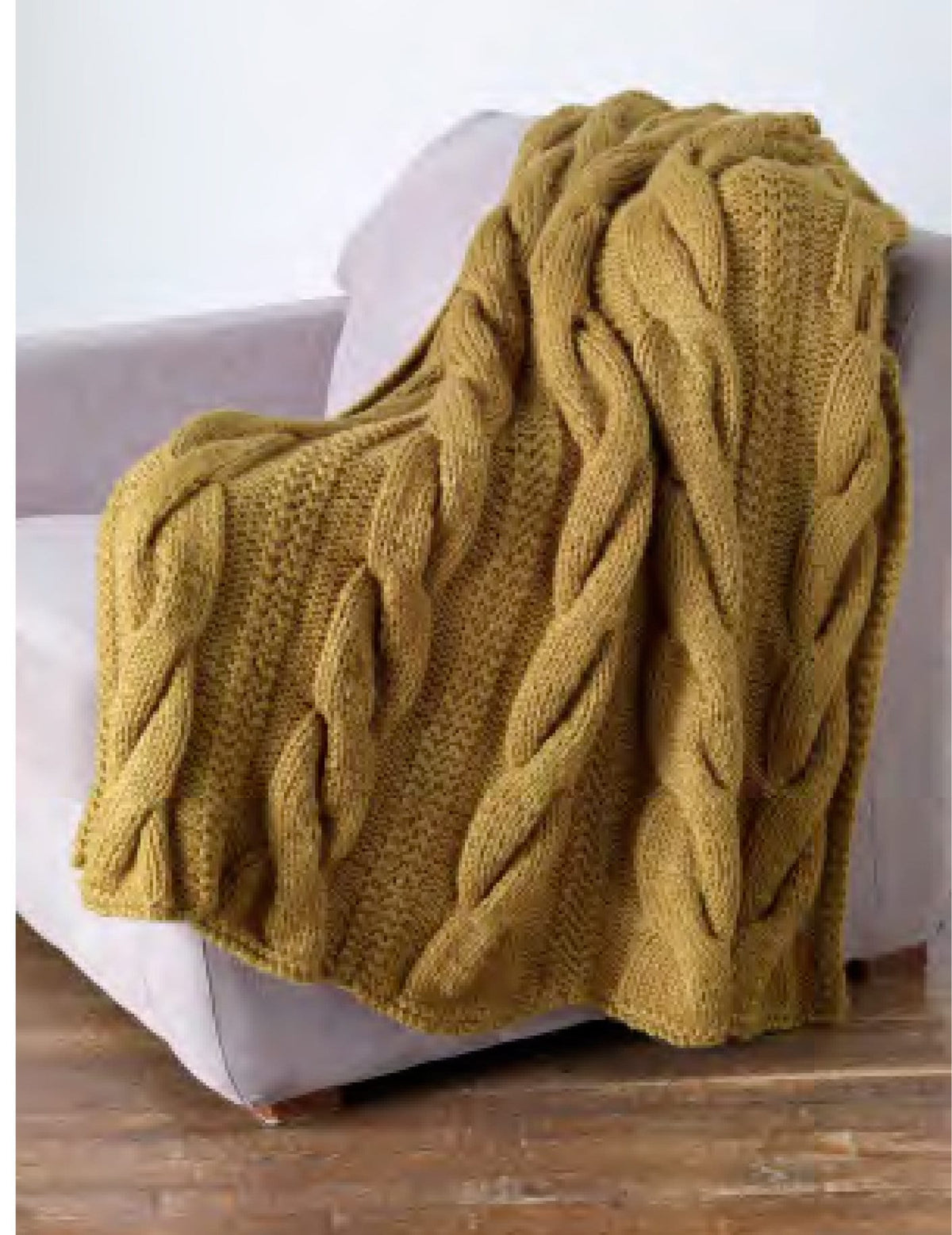 Easy Super Chunky Baby Blanket Cable pattern- Knitted in Super Chunky- Super Bulky wool-  48 x 48 " Knitting pattern Download PDF