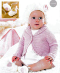Baby Crochet Bolero Cardigan- Beret & Slippers- DK 8 Ply Light Worsted yarn  16 - 20" Birth -2 years Crochet Pattern- Download PDF