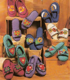 Slipper Selection Crochet Pattern -Adults feet 5-10 Worsted weight yarn needed- Crochet Pattern Download PDF