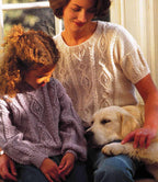 Woman's Child's Cable sweater- Long short sleeves-Chest 26" up to 40" DK 8 Ply Light worsted yarn  Knitting pattern Download PDF