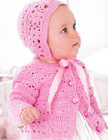 Baby Long sleeved Crochet Cardigan pattern and Hat in 4ply Fingering 16~ 26" ( Birth- 7 yrs) Crochet pattern download PDF