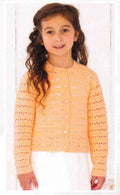 Girls Long sleeved Crochet Cardigan pattern and Hat in 4ply Fingering 16~ 26" ( Birth- 7 yrs) Crochet pattern download PDF