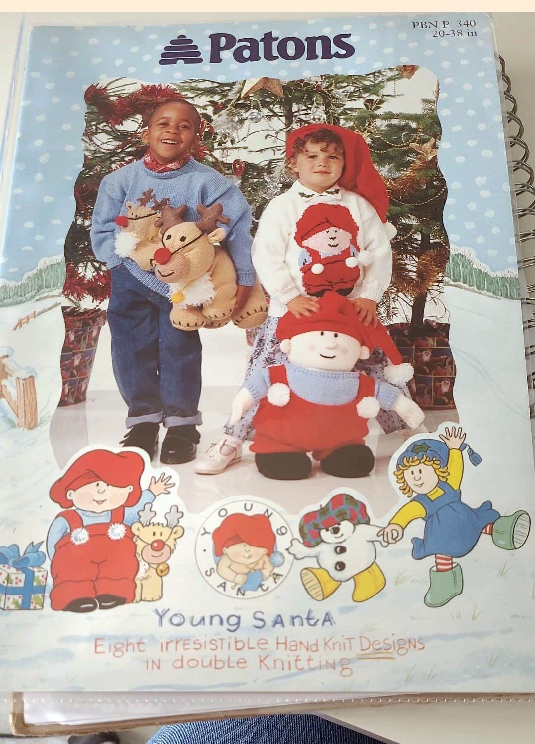 Christmas Jumpers 2 styles - Santa & Reindeer Knitting Pattern -DK 8ply (Light Worsted weight) Download PDF -20 -38-  Childs- Adults sizes