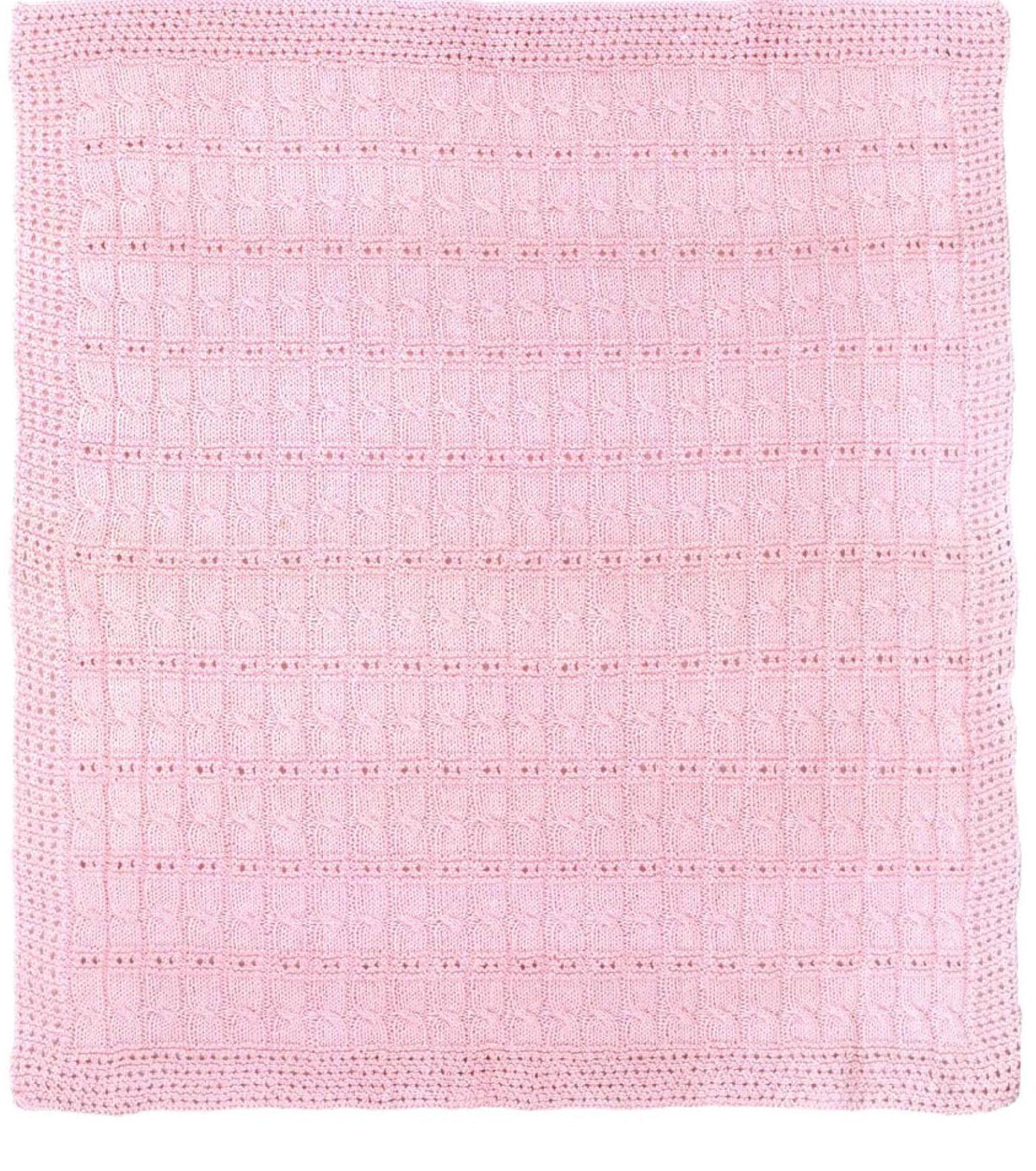 Baby Lace & Cable blanket- cot cover pram cover  in 4ply Cotton Fingering wool- 24  - 28 width " Knitting pattern download PDF