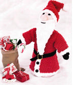 Christmas Cone shaped Santa- Knitting pattern-32 cm when  Knitting pattern DK 8ply Light worsted Download PDF