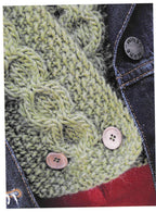 Easy Beginner Woman's Cross Over button close Neck warmer  -Chunky- Bulky 12 ply Knitting Pattern PDF Instant download