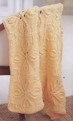 Baby Tulip Motif Blanket-Afghan -Shawl in DK- 8Ply -Worsted Weight Yarn . Measures 41" x 51"  PDF Knitting Pattern Instant Download