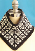 Woman's winter Sanquhar Cowl- 2 Ply Fingering Wool Knitting Pattern PDF  download- Circular needles- One size- see images for more info