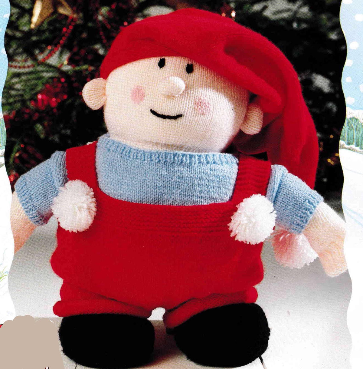 Christmas Elf Knitted Toy with Removable Clothes & Hat Height 46cm 18" In Dk 8ply Light worsted- Knitting pattern download PDF- Festive knit