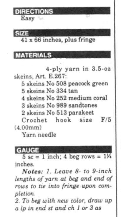Crochet Indian Stripes Fringed Blanket- Afghan Sport 4 Ply Fingering wool Download PDF Crochet Pattern- Vintage