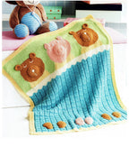 Novelty Farmyard Blanket/ Throw Knitted  In DK-8ply Light worsted wool -knitting Pattern Download pdf finished size 25x 32 " Cot-Pram cover