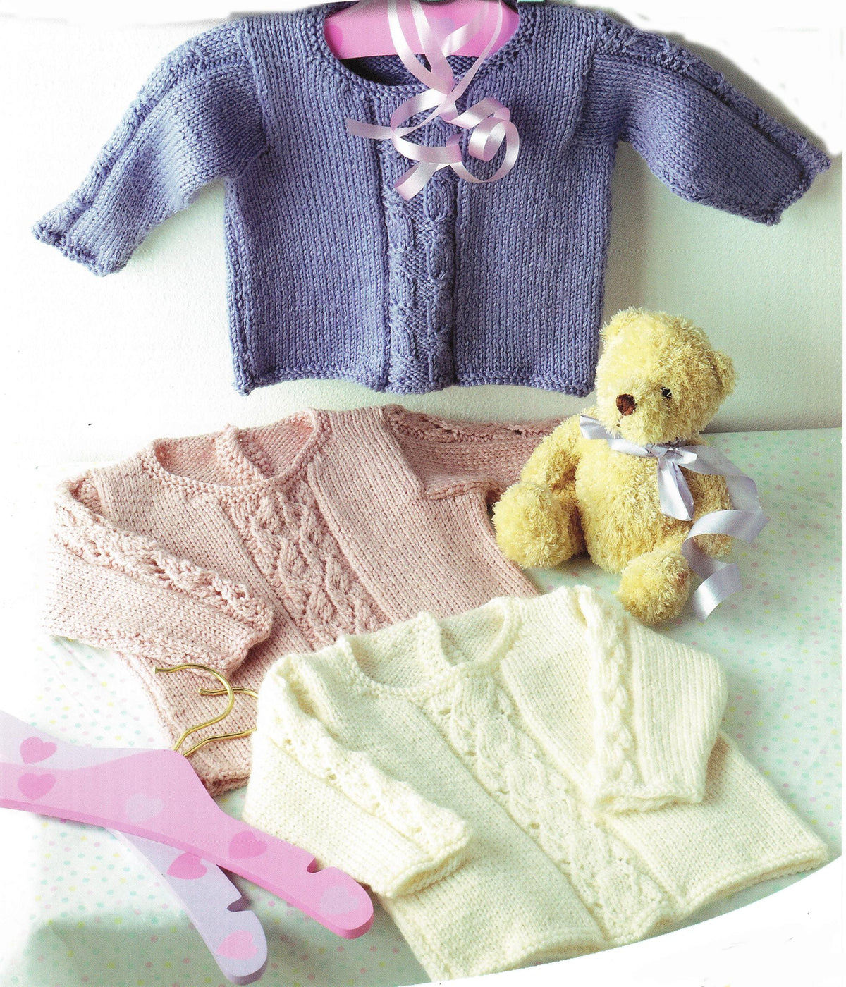 Popular Easy baby Jumpers 3 different panels to choose from DK ( 8PLY ) Yarn size 18" - 26" chest- Knitting pattern  Download PDF