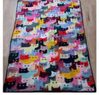 Vintage Crochet Blanket Afghan Cats Kittens 50" x 54" - Worsted 10Ply Yarn ~ Crochet Pattern PDF Instant download