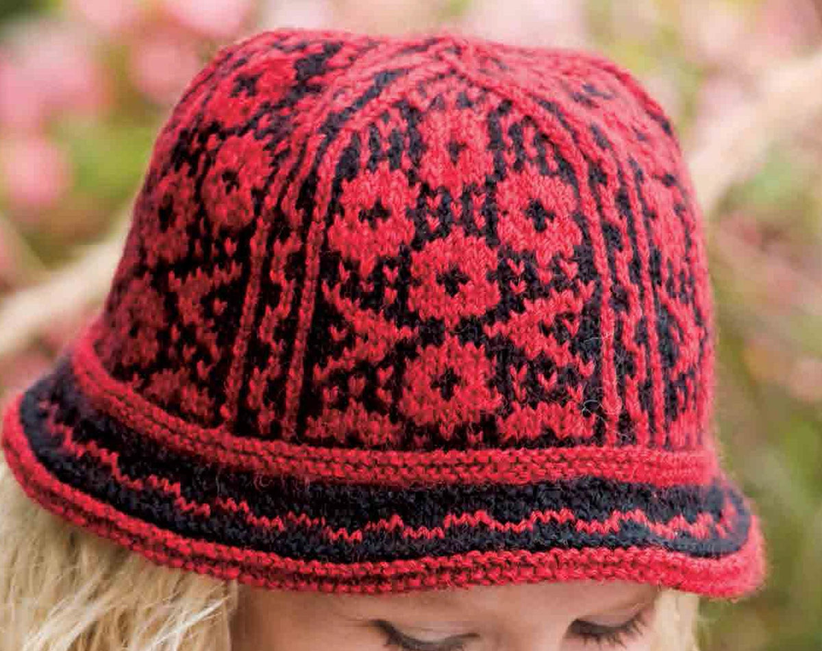Woman's Cloche Scandinavian style hat- Knitting Pattern Download PDF- Sport weight 10 ply yarn