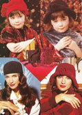 Girl's and Woman's Hats & Bags- Chenille wool needed- Fits ages 4 years up to Adult- Knitting Pattern PDF Download PDF