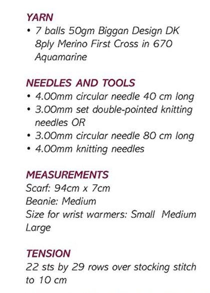 Easy Womens ~ Beanie-  Ribbed Wrist warmers &  Cable Scarf in DK - 8ply Light worsted Yarn- Knitting Pattern PDF download