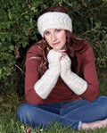 Woman's Super Chunky Headband & Fingerless Mitts- Super Chunky- Super Bulky 14 ply wool needed- Knitting pattern download PDF