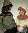 Children's Nordic Style Fair Isle Sweater & Matching bobble hat Knitting Pattern Chunky- bulky (12 Ply), Chest 22"- 32" Instant Download PDF