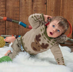 Child's Rudolf the reindeer sweater Christmas Jumper- Knitting Pattern -Sport weight  yarn- see images -Download PDF fits 3-24 months