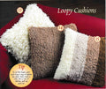 loopy Pillow Cushion Cover 17.5" square- Knitted in Dk- 8 ply- Light worsted yarn (See Description) Knitting Pattern PDF download