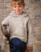Child's Easy Kangaroo Pocket Hooded Sweater- Jumper- Boy- Girl- Knitting Pattern - Chunky- Bulky (12 ply) Download-26.5"-33" chest (2-8 yrs)