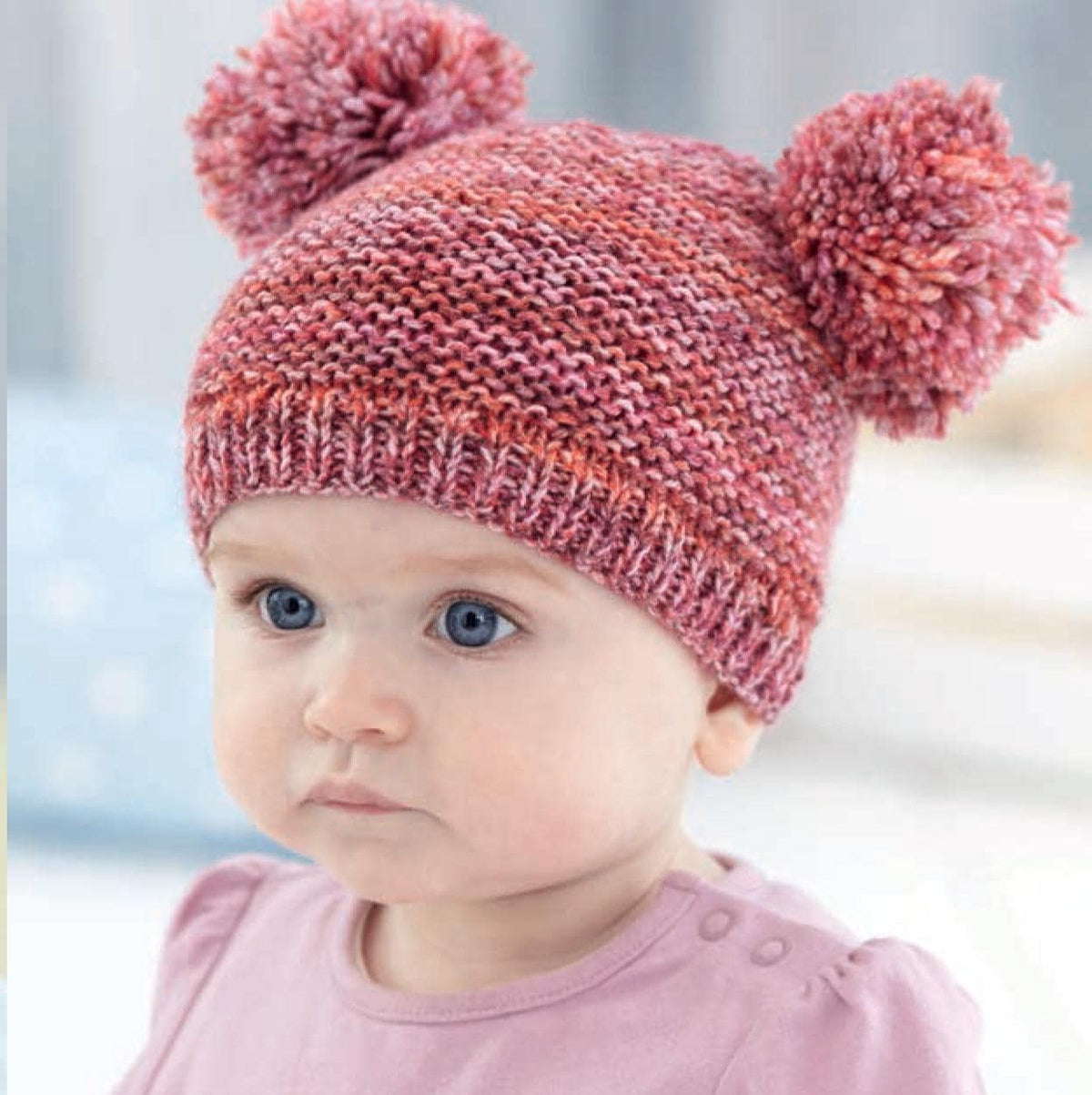 Easy Knit Hats - Garter Stitch - Helmet - Pull on Pointed - Hat Flower ~ 0 - 7yrs DK 8 Ply Light Worsted Knitting Pattern PDF download