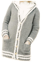 Woman's Easy Knit Chunky Cardigan ~ Pockets  Quick knit  Chunky- Bulky 12 Ply  yarn 32-50" Knitting pattern -Download PDF-English bottom up