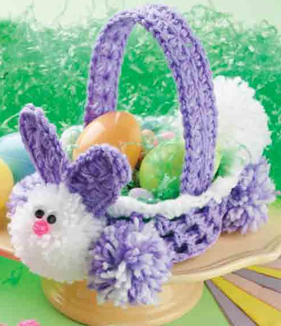 Easter Bunny Baskets Crochet Pattern- Egg hunting basket-for Boys & Girls- Worsted 10 Ply Aran wool- Crochet Pattern