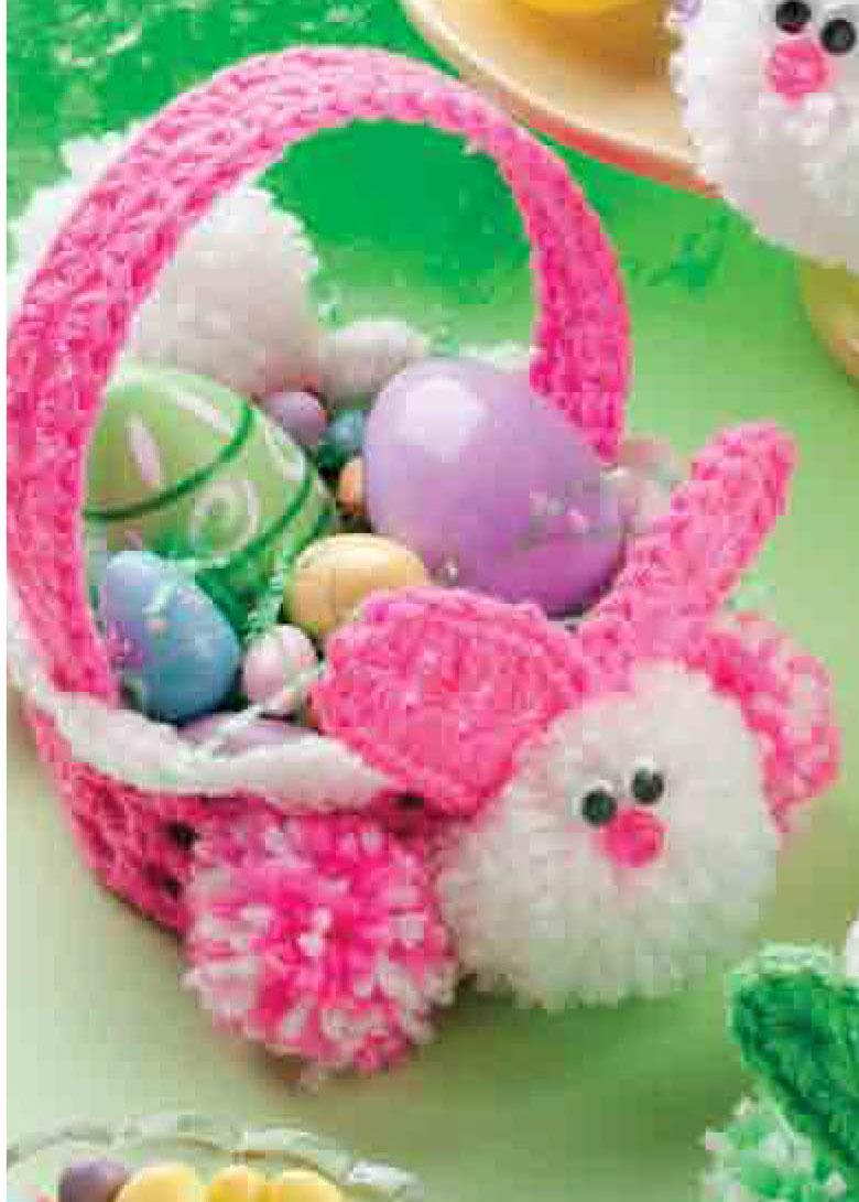 Easter Bunny Baskets Crochet Pattern- Egg hunting basket-for Boys & Girls- Worsted 10 Ply Aran wool- Crochet Pattern