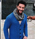 Man & Woman's  Chunky Aran Style V Neck Cardigans- Knitting pattern 32"- 54" PDF Chunky Bulky 14 ply Download PDF Larger sizes