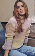 Women's Easy Beginner Round Neck Garter stitch Sweater Jumper 36"-46"  Chunky Bulky 12 Ply Yarn Knitting Pattern PDF download