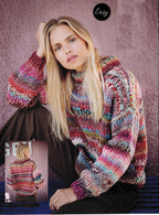 Woman's Chunky quick knit sweater- roll neck  36"-40" & 42-46" Chunky 12 Ply Bulky Wool Knitting Pattern PDF download