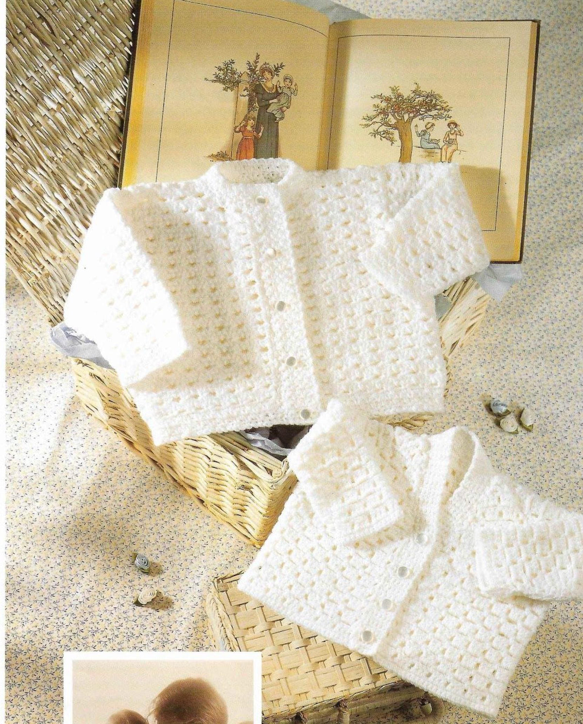 Baby Crochet Cardigans - Jackets   2 Styles Crochet Pattern dk 8ply wool- Download PDF 18-20" chest- Boys girls Crochet pattern
