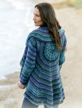 Woman's Crochet Jacket Pattern Circular Spider Web pattern  Cardigan Aran 10ply Worsted- Fits S - XXXL Download PDF
