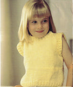 Children's Easy Chunky Sweater- zipped pocket & Sleeveless Top-  Chunky Bulky 12 ply  22" -32"