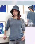 Casual Raglan Sweater Pullover Jumper Round Neck Brioche  Rib 36- 46" DK 8 Ply Lightweight cotton  Knitting Pattern PDF download-Simple knit