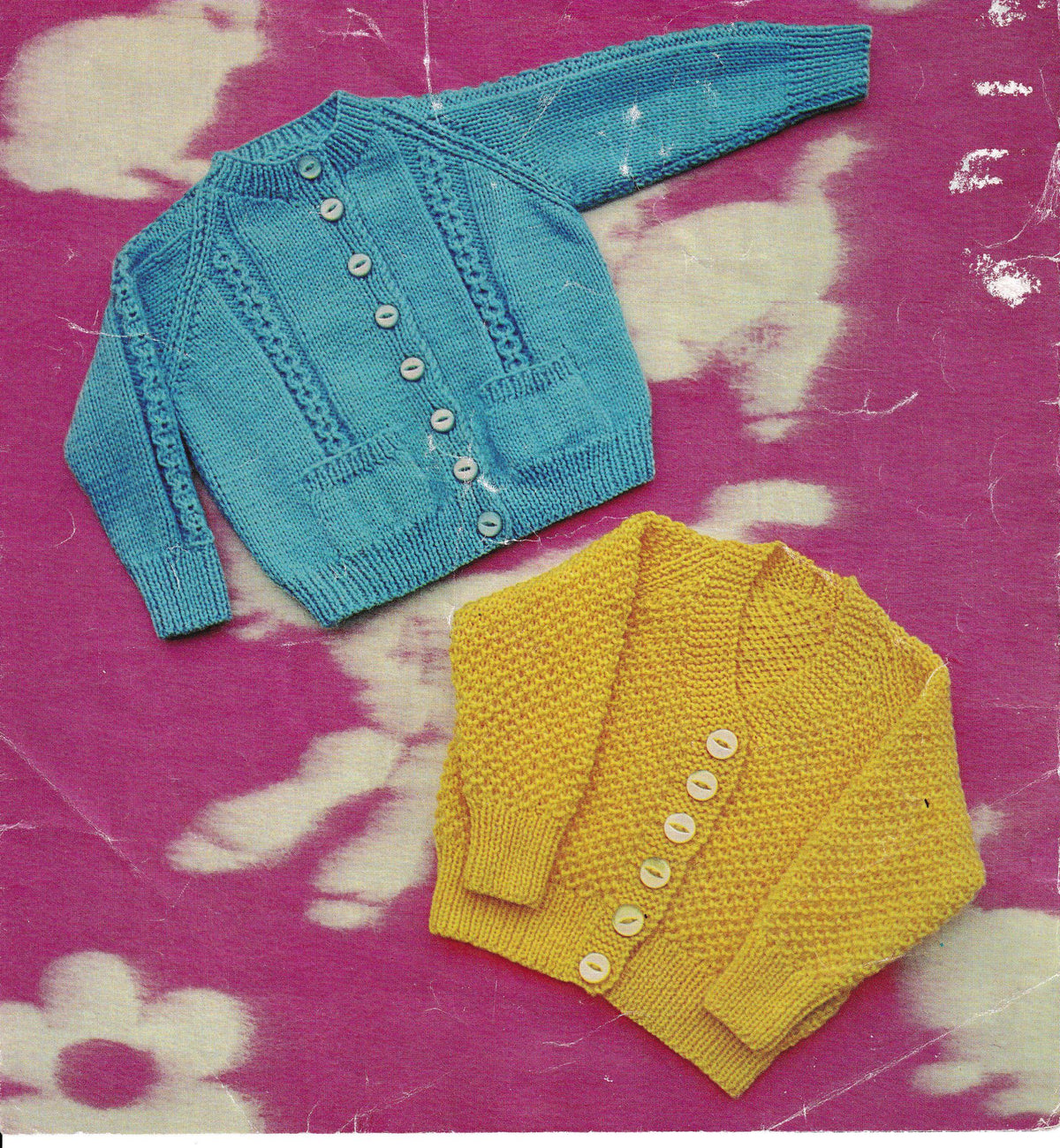 Baby Boy Girl Toddler Round & V neck Raglan Cardigans Textured cable with pockets- 4 ply fingering 20"-24" Download Knitting pattern